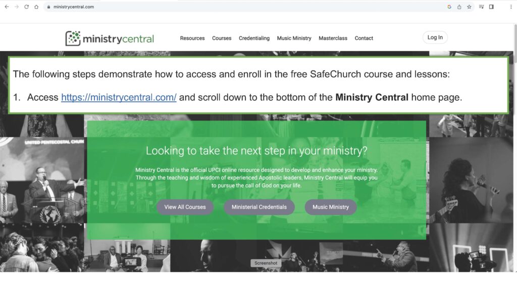 How to Access SafeChurch Trainings via Ministry Central_Page_02