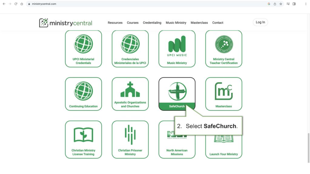 How to Access SafeChurch Trainings via Ministry Central_Page_03