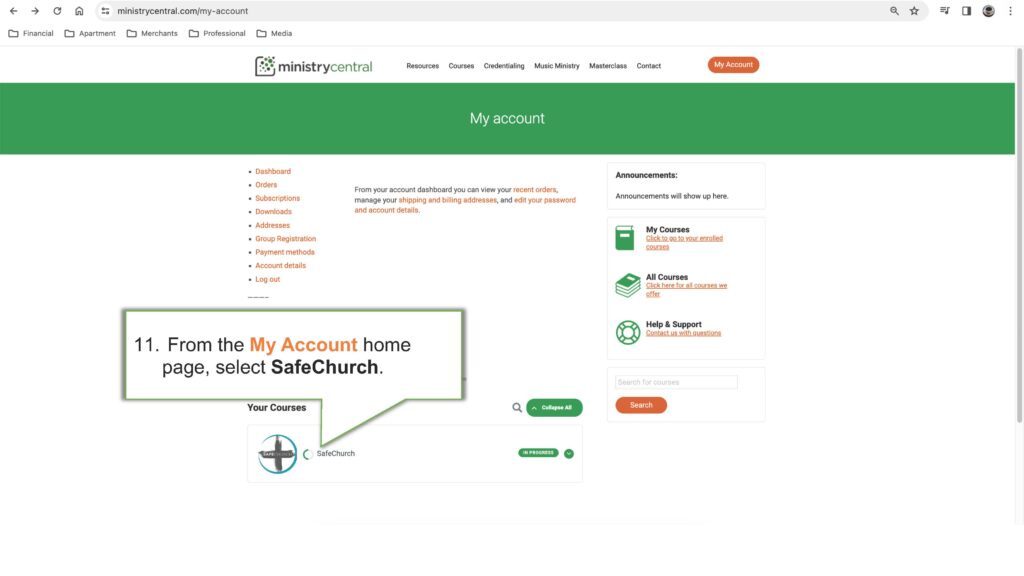 How to Access SafeChurch Trainings via Ministry Central_Page_10