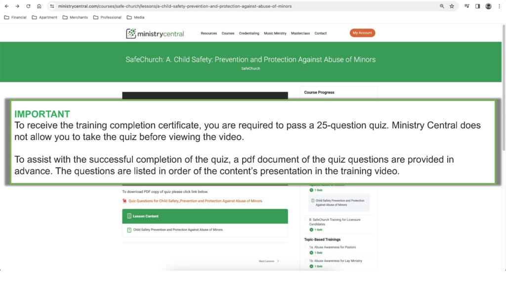 How to Access SafeChurch Trainings via Ministry Central_Page_12