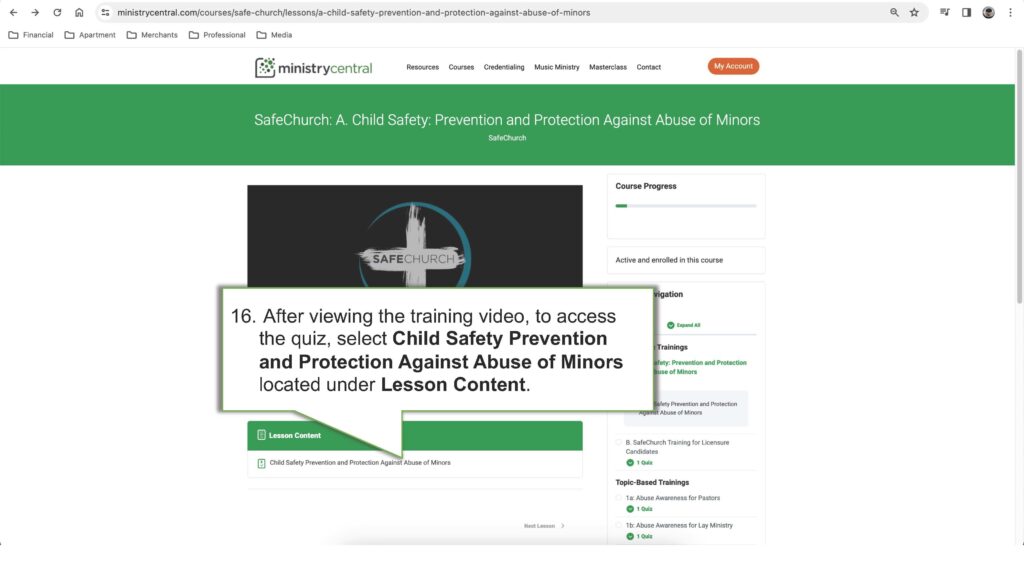 How to Access SafeChurch Trainings via Ministry Central_Page_16