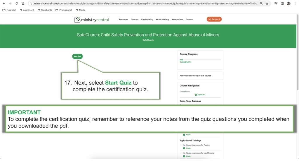 How to Access SafeChurch Trainings via Ministry Central_Page_17