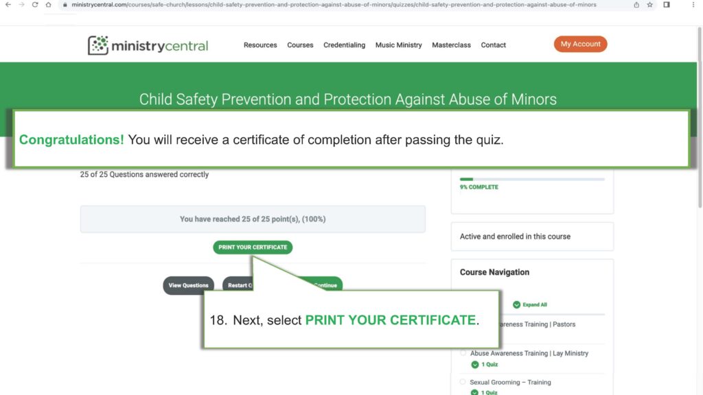 How to Access SafeChurch Trainings via Ministry Central_Page_18